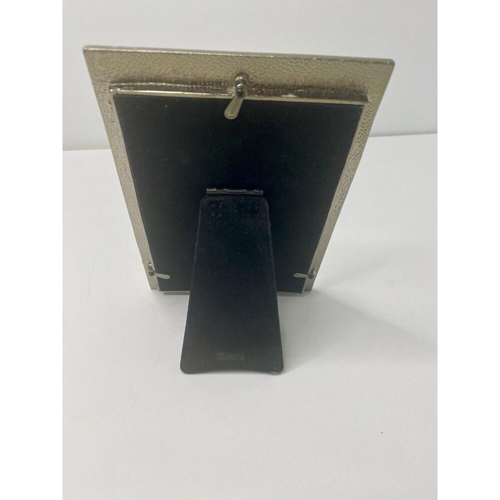 Pryde Interiors Vanilla Cream Enamel Silver Tone 4x6 Photo Frame Wedding Bells - Picture 6 of 9